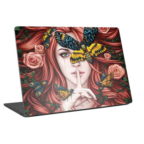 Gothic Woman and Death Moth Butterflies by Sarah Richter Universal Laptop 12in (9.8 x 6.8in) Skin